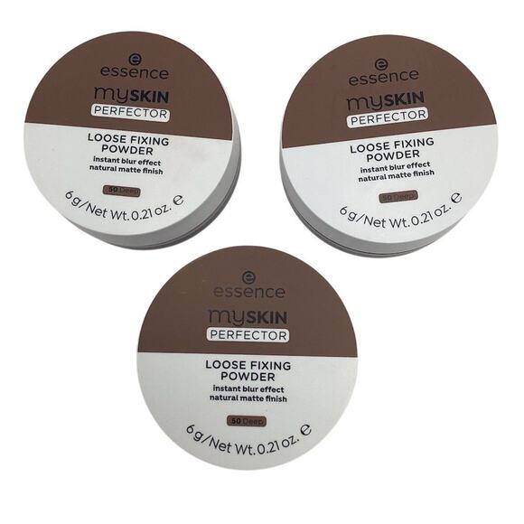 Essence My Skin Perfector Loose Fixing Powder 50 Deep Matte Finish 6g pack 3 - Picture 2 of 7